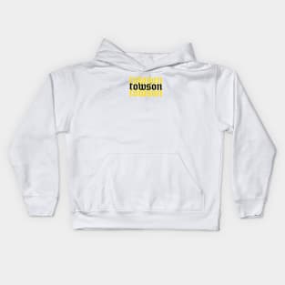 Towson University gothic lettering Kids Hoodie